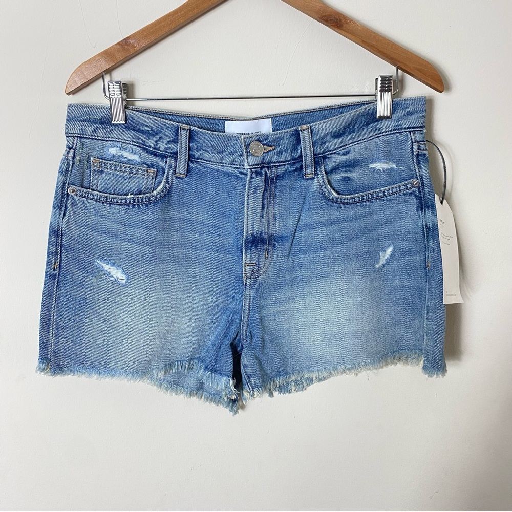 NEW Current Elliott The Boyfriend Short in 2 Year Destroy Rigid Indigo - 28 - Picture 10 of 16